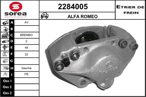 EAI 2284005 - Тормозной суппорт autospares.lv