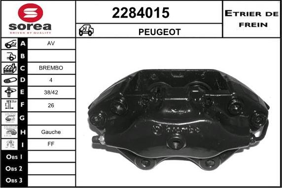 EAI 2284015 - Тормозной суппорт autospares.lv