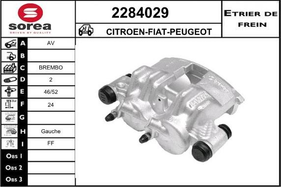 EAI 2284029 - Тормозной суппорт autospares.lv