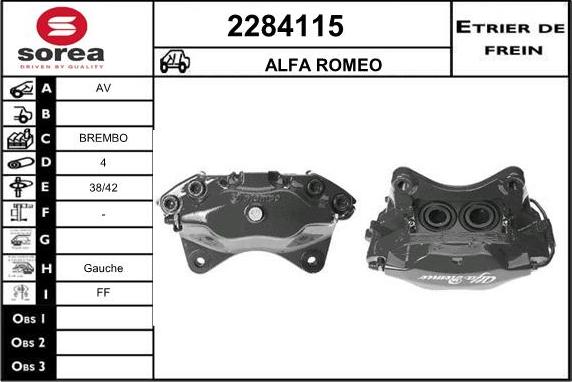 EAI 2284115 - Тормозной суппорт autospares.lv