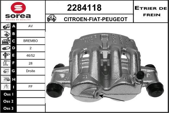 EAI 2284118 - Тормозной суппорт autospares.lv