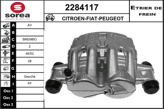 EAI 2284117 - Тормозной суппорт autospares.lv