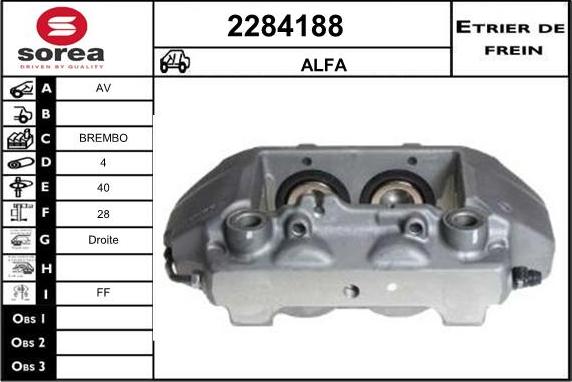 EAI 2284188 - Тормозной суппорт autospares.lv