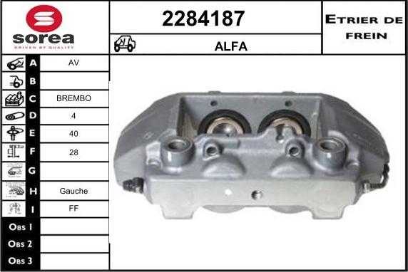 EAI 2284187 - Тормозной суппорт autospares.lv