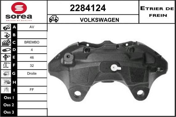 EAI 2284124 - Тормозной суппорт autospares.lv