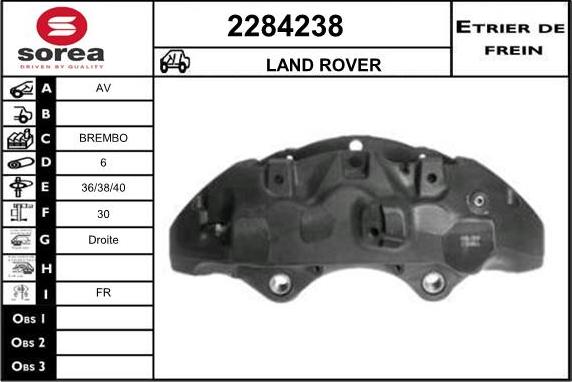 EAI 2284238 - Тормозной суппорт autospares.lv