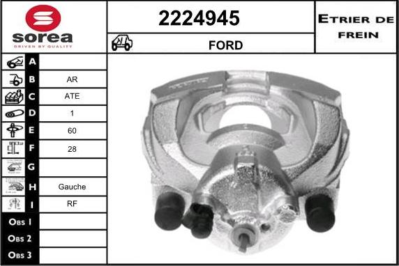 EAI 2224945 - Тормозной суппорт autospares.lv