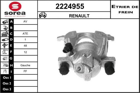 EAI 2224955 - Тормозной суппорт autospares.lv