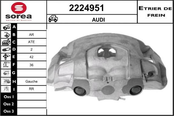 EAI 2224951 - Тормозной суппорт autospares.lv