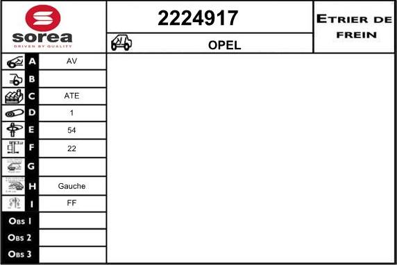 EAI 2224917 - Тормозной суппорт autospares.lv