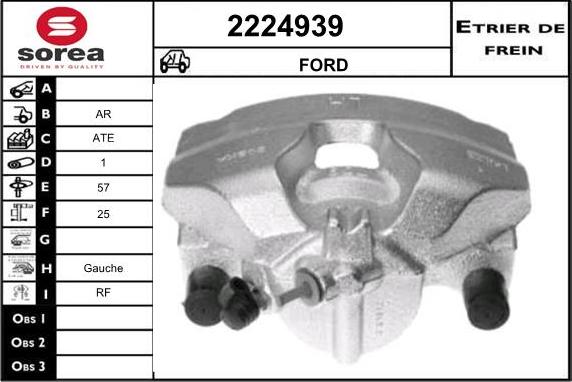 EAI 2224939 - Тормозной суппорт autospares.lv