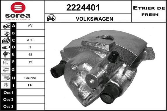 EAI 2224401 - Тормозной суппорт autospares.lv