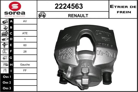 EAI 2224563 - Тормозной суппорт autospares.lv