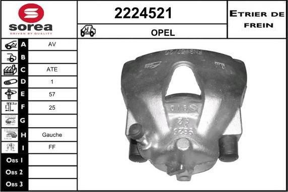 EAI 2224521 - Тормозной суппорт autospares.lv