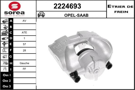 EAI 2224693 - Тормозной суппорт autospares.lv