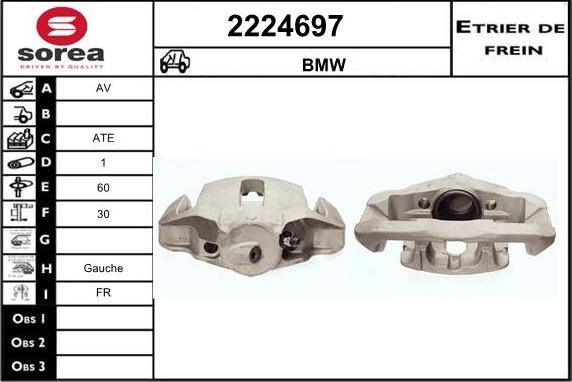 EAI 2224697 - Тормозной суппорт autospares.lv