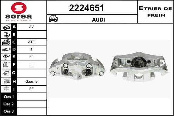 EAI 2224651 - Тормозной суппорт autospares.lv