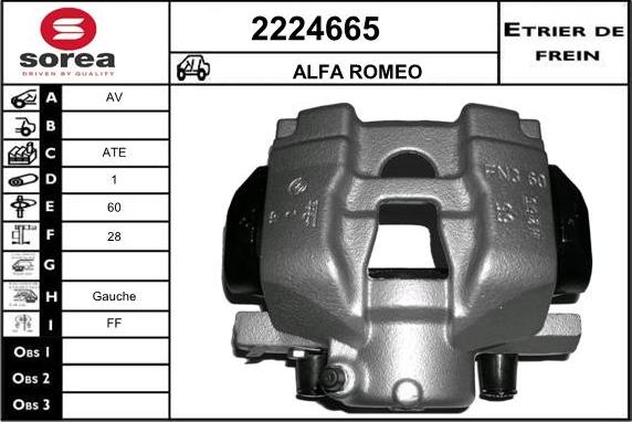 EAI 2224665 - Тормозной суппорт autospares.lv