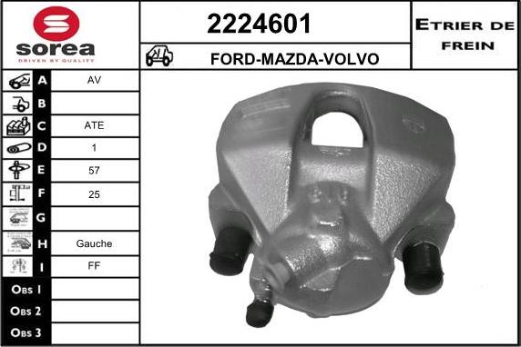 EAI 2224601 - Тормозной суппорт autospares.lv