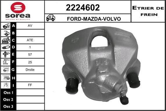 EAI 2224602 - Тормозной суппорт autospares.lv