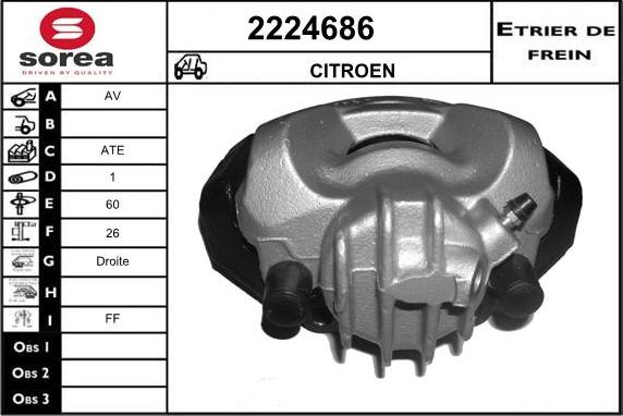 EAI 2224686 - Тормозной суппорт autospares.lv