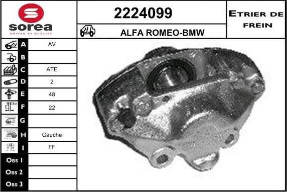 EAI 2224099 - Тормозной суппорт autospares.lv