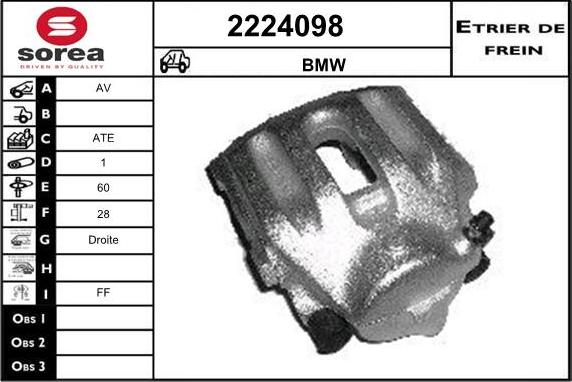 EAI 2224098 - Тормозной суппорт autospares.lv