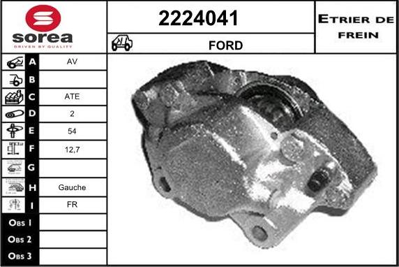 EAI 2224041 - Тормозной суппорт autospares.lv