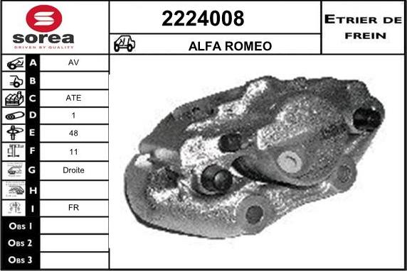 EAI 2224008 - Тормозной суппорт autospares.lv