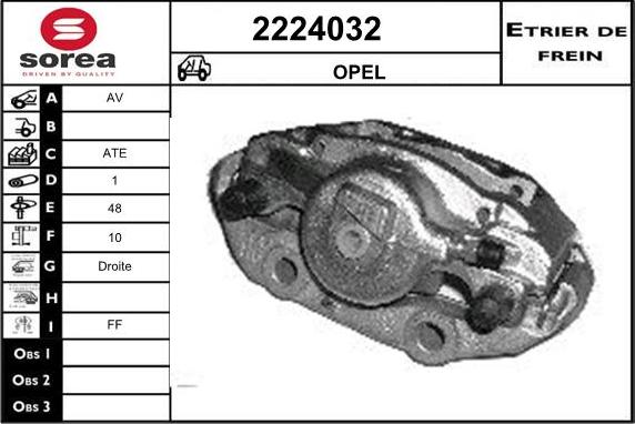 EAI 2224032 - Тормозной суппорт autospares.lv