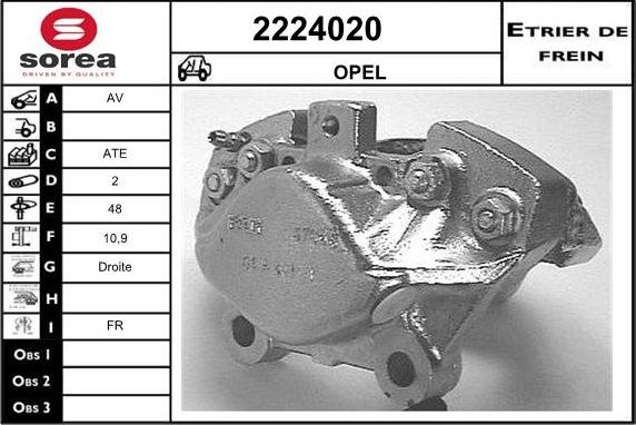 EAI 2224020 - Тормозной суппорт autospares.lv