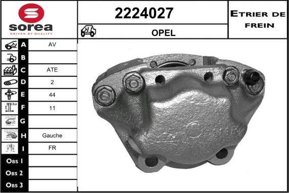 EAI 2224027 - Тормозной суппорт autospares.lv