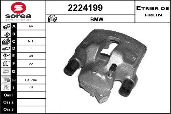 EAI 2224199 - Тормозной суппорт autospares.lv