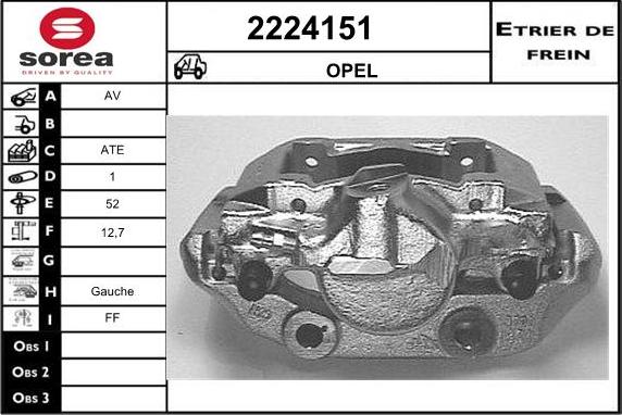 EAI 2224151 - Тормозной суппорт autospares.lv