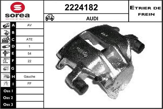 EAI 2224182 - Тормозной суппорт autospares.lv