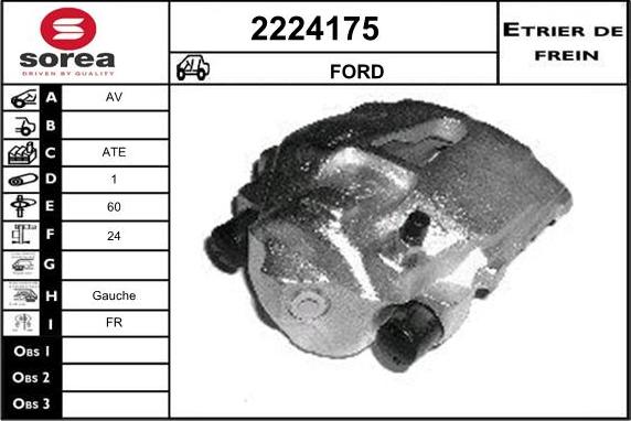EAI 2224175 - Тормозной суппорт autospares.lv