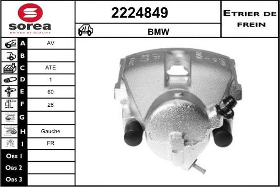 EAI 2224849 - Тормозной суппорт autospares.lv