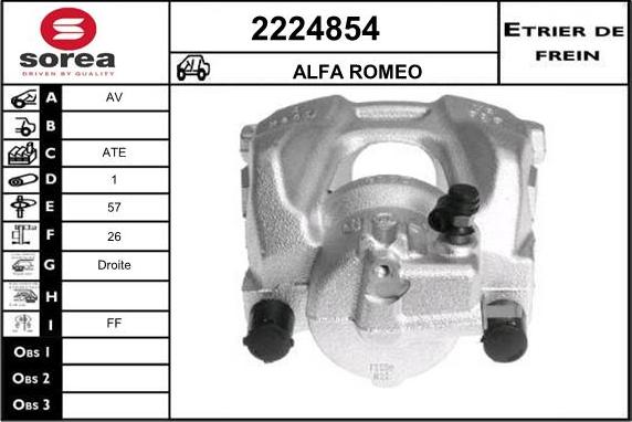EAI 2224854 - Тормозной суппорт autospares.lv