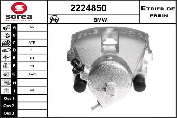 EAI 2224850 - Тормозной суппорт autospares.lv