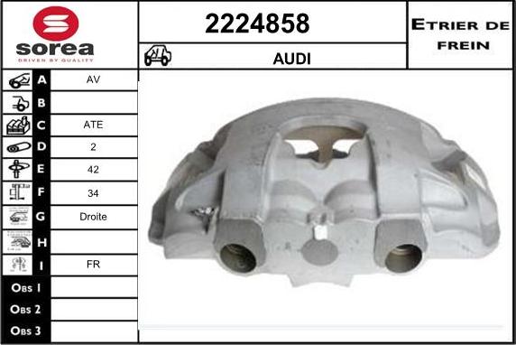 EAI 2224858 - Тормозной суппорт autospares.lv