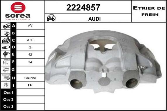 EAI 2224857 - Тормозной суппорт autospares.lv