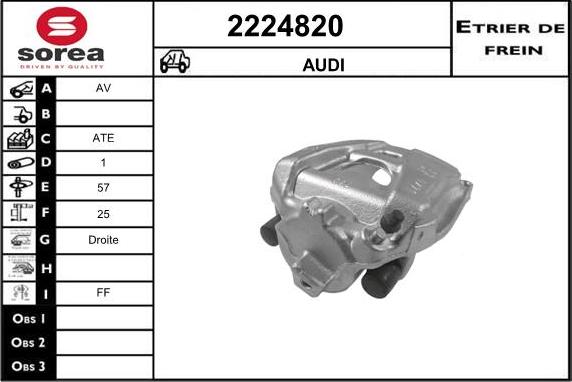 EAI 2224820 - Тормозной суппорт autospares.lv