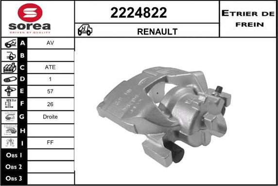 EAI 2224822 - Тормозной суппорт autospares.lv