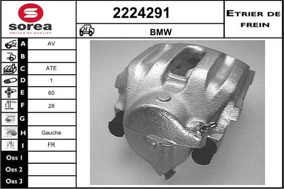 EAI 2224291 - Тормозной суппорт autospares.lv