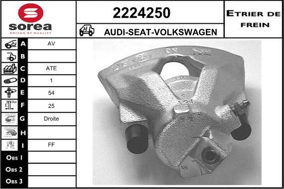 EAI 2224250 - Тормозной суппорт autospares.lv