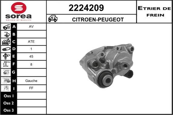 EAI 2224209 - Тормозной суппорт autospares.lv