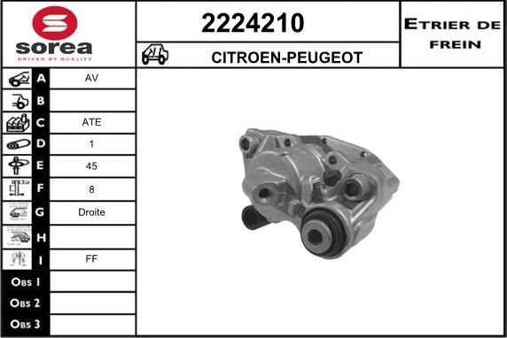 EAI 2224210 - Тормозной суппорт autospares.lv