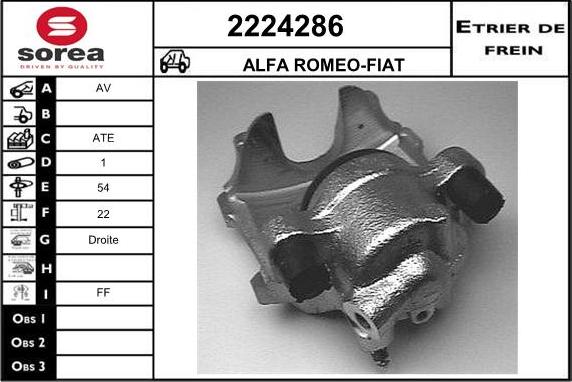 EAI 2224286 - Тормозной суппорт autospares.lv