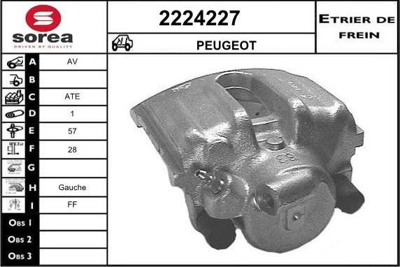 EAI 2224227 - Тормозной суппорт autospares.lv