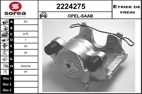 EAI 2224275 - Тормозной суппорт autospares.lv